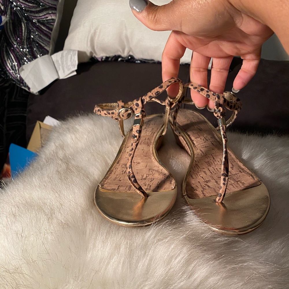 Leopard sandals